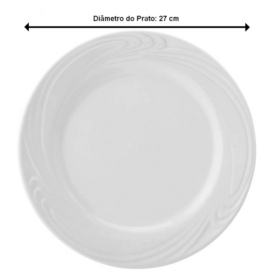 Prato Raso 27cm Waves Porcelana Schmidt